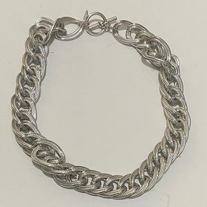 Anne Klein Vintage Necklace Chunky Silver Chain 80’s Retro